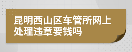 昆明西山区车管所网上处理违章要钱吗