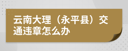 云南大理（永平县）交通违章怎么办