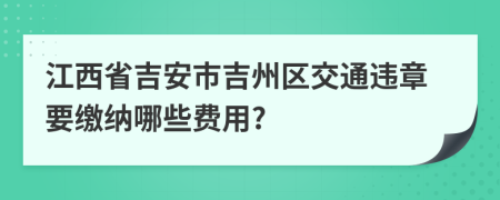 江西省吉安市吉州区交通违章要缴纳哪些费用?