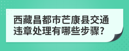 西藏昌都市芒康县交通违章处理有哪些步骤?