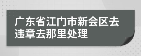 广东省江门市新会区去违章去那里处理