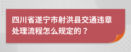 四川省遂宁市射洪县交通违章处理流程怎么规定的？