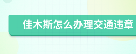 佳木斯怎么办理交通违章