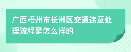 广西梧州市长洲区交通违章处理流程是怎么样的