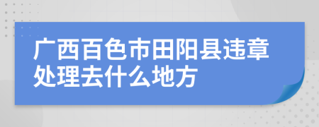 广西百色市田阳县违章处理去什么地方