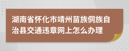 湖南省怀化市靖州苗族侗族自治县交通违章网上怎么办理