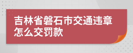 吉林省磐石市交通违章怎么交罚款