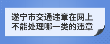 遂宁市交通违章在网上不能处理哪一类的违章