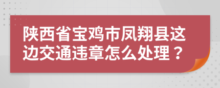 陕西省宝鸡市凤翔县这边交通违章怎么处理？