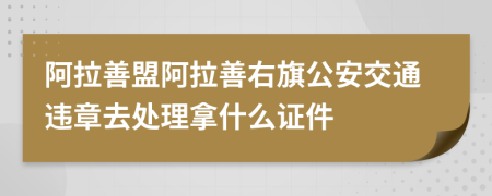 阿拉善盟阿拉善右旗公安交通违章去处理拿什么证件