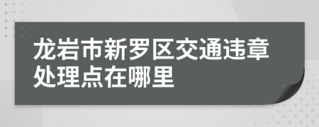 龙岩市新罗区交通违章处理点在哪里