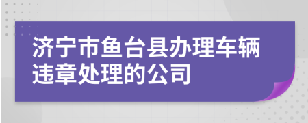济宁市鱼台县办理车辆违章处理的公司