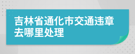 吉林省通化市交通违章去哪里处理