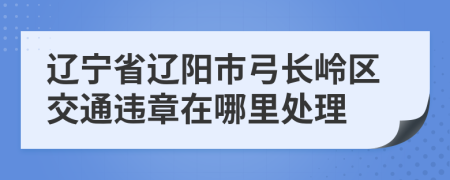 辽宁省辽阳市弓长岭区交通违章在哪里处理