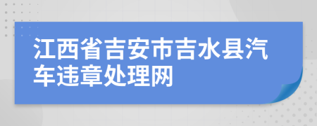 江西省吉安市吉水县汽车违章处理网