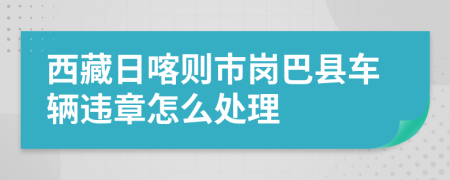 西藏日喀则市岗巴县车辆违章怎么处理