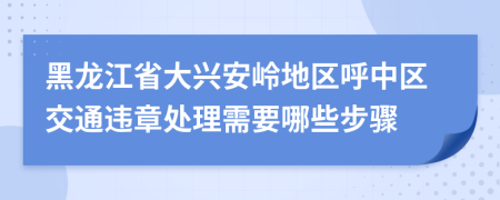 黑龙江省大兴安岭地区呼中区交通违章处理需要哪些步骤