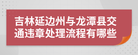 吉林延边州与龙潭县交通违章处理流程有哪些