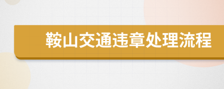 鞍山交通违章处理流程