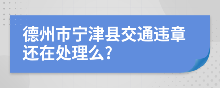 德州市宁津县交通违章还在处理么?