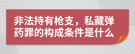 非法持有枪支，私藏弹药罪的构成条件是什么