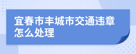 宜春市丰城市交通违章怎么处理