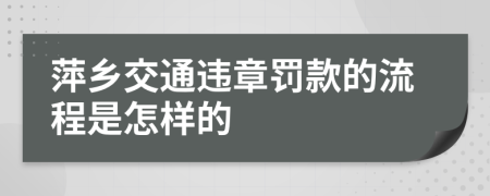 萍乡交通违章罚款的流程是怎样的