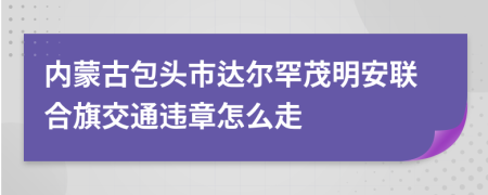 内蒙古包头市达尔罕茂明安联合旗交通违章怎么走