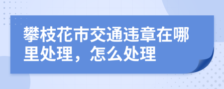 攀枝花市交通违章在哪里处理，怎么处理