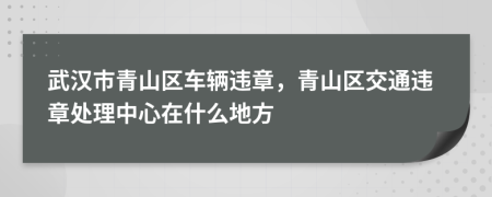 武汉市青山区车辆违章，青山区交通违章处理中心在什么地方