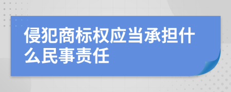 侵犯商标权应当承担什么民事责任