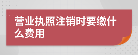 营业执照注销时要缴什么费用