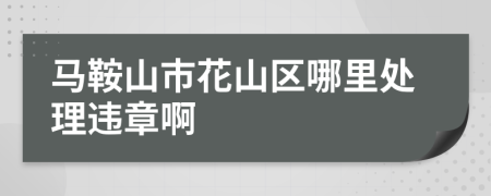 马鞍山市花山区哪里处理违章啊