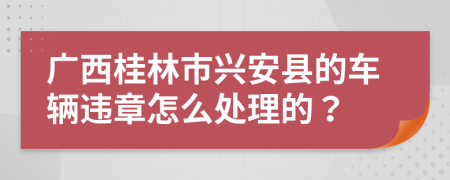 广西桂林市兴安县的车辆违章怎么处理的？