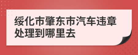 绥化市肇东市汽车违章处理到哪里去