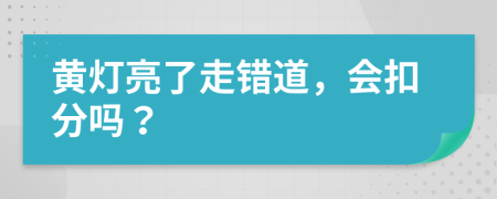 黄灯亮了走错道，会扣分吗？