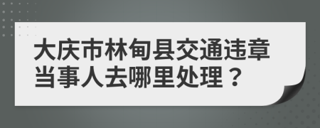 大庆市林甸县交通违章当事人去哪里处理？