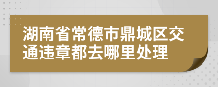 湖南省常德市鼎城区交通违章都去哪里处理