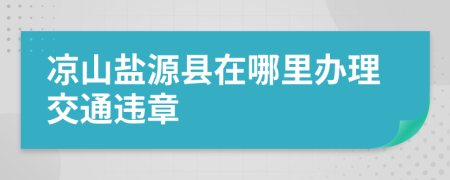 凉山盐源县在哪里办理交通违章