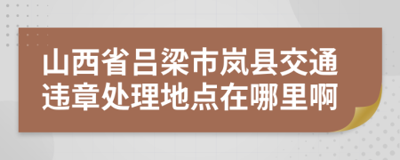 山西省吕梁市岚县交通违章处理地点在哪里啊