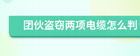 团伙盗窃两项电缆怎么判