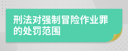 刑法对强制冒险作业罪的处罚范围