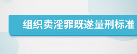 组织卖淫罪既遂量刑标准