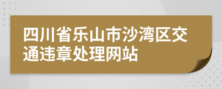四川省乐山市沙湾区交通违章处理网站