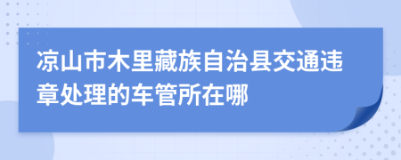 凉山市木里藏族自治县交通违章处理的车管所在哪