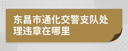 东昌市通化交警支队处理违章在哪里