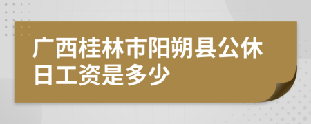 广西桂林市阳朔县公休日工资是多少