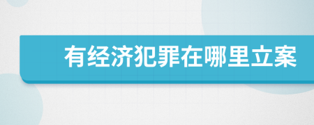 有经济犯罪在哪里立案