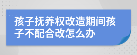 孩子抚养权改造期间孩子不配合改怎么办