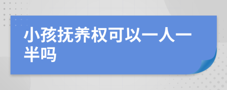 小孩抚养权可以一人一半吗